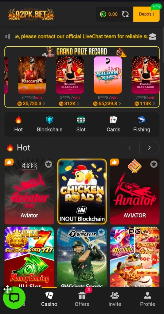 92PK BET Game